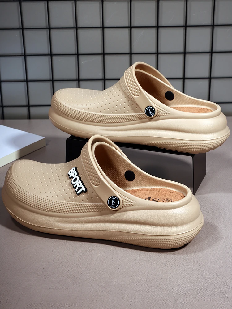 ثقب أحذية الرجال الصيف خفيفة الوزن إيفا الاتجاه المنزل الصنادل قباقيب أحذية الرجال باوتو النعال في الهواء الطلق الصنادل المريحة حجم 39-45