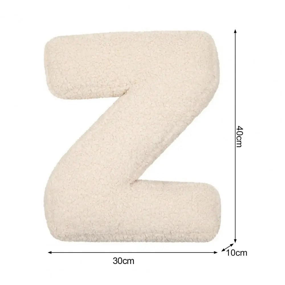 Alphabet Plush Pillow Lambswool Fabric Pillow Plush Alphabet Letter Shape Pillow for Sofa Bed Couch Office Car Seat Decoration 4