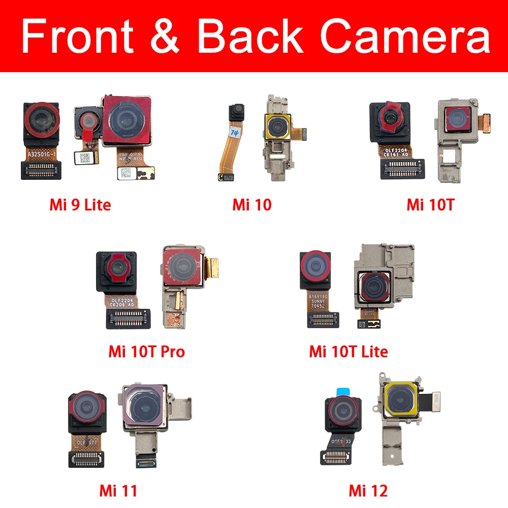 

For Xiaomi Mi 12 11 10T 9 10 Pro Lite Mi12 Mi11 Mi10T Mi9 Front Facing Small Selfie Camera Rear Back Camera Module Flex Cable