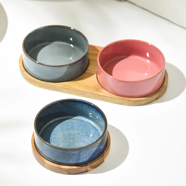 Cat Ceramic Bowl Kiln Transmutation Pet Food Water Feeders Small Medium Dogs Double Drinking Eating Feeding Supplies Cat Ceramic Bowl Kiln Transmutation Pet Food Water Feeders Small Medium Dogs Double Drinking Eating Feeding Supplies