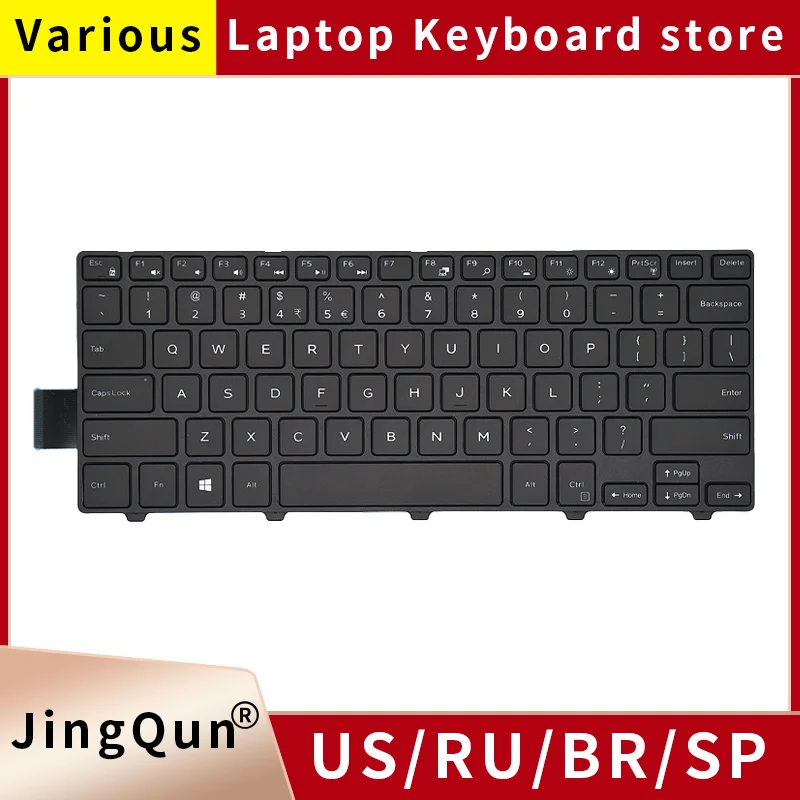 Eua br 14 sp Teclado do Laptop Russo para Dell Inspiron 3000 3452 3458 3459 5447 5448 5441 5455 5458 5457 5459 7447 3442 3467 3459