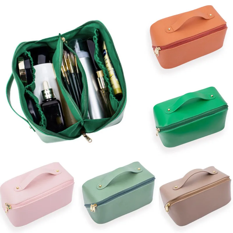 

Waterproof PU Cosmetic Bag New Multifunctional Large-capacity Portable Toiletry Storage Wash Bags Makeup Organizer Case Travel