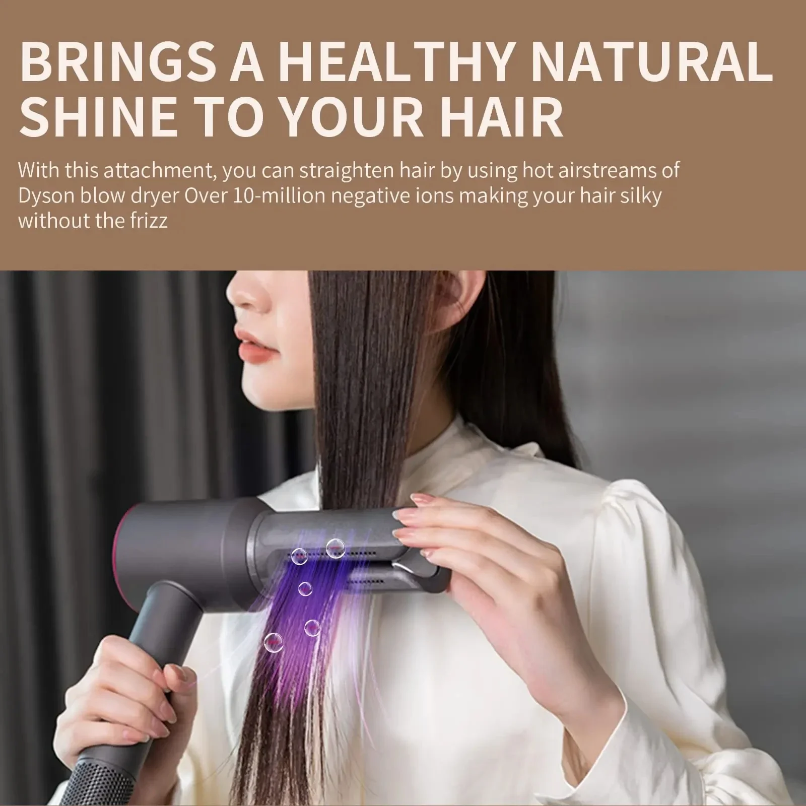 Description Picture 2 of itemFor Dyson Straight Plate Clamp Hair Styling Straightening Airwrap HD Supersonic Hair Dryer Nozzle Attachment Tool