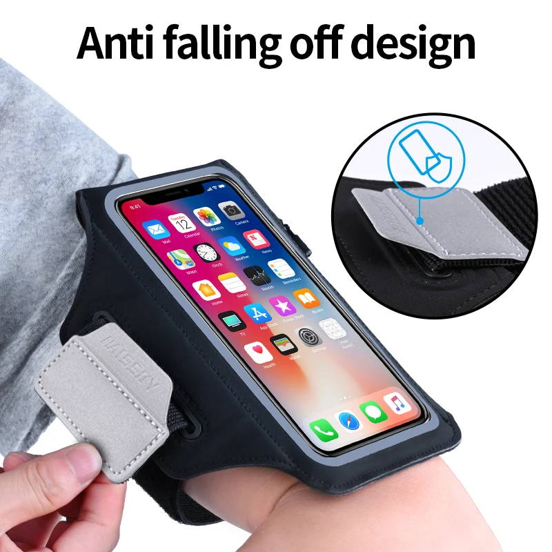 HAISSKY Large Running Sport Armbands For iPhone 16 15 14 13 12 11