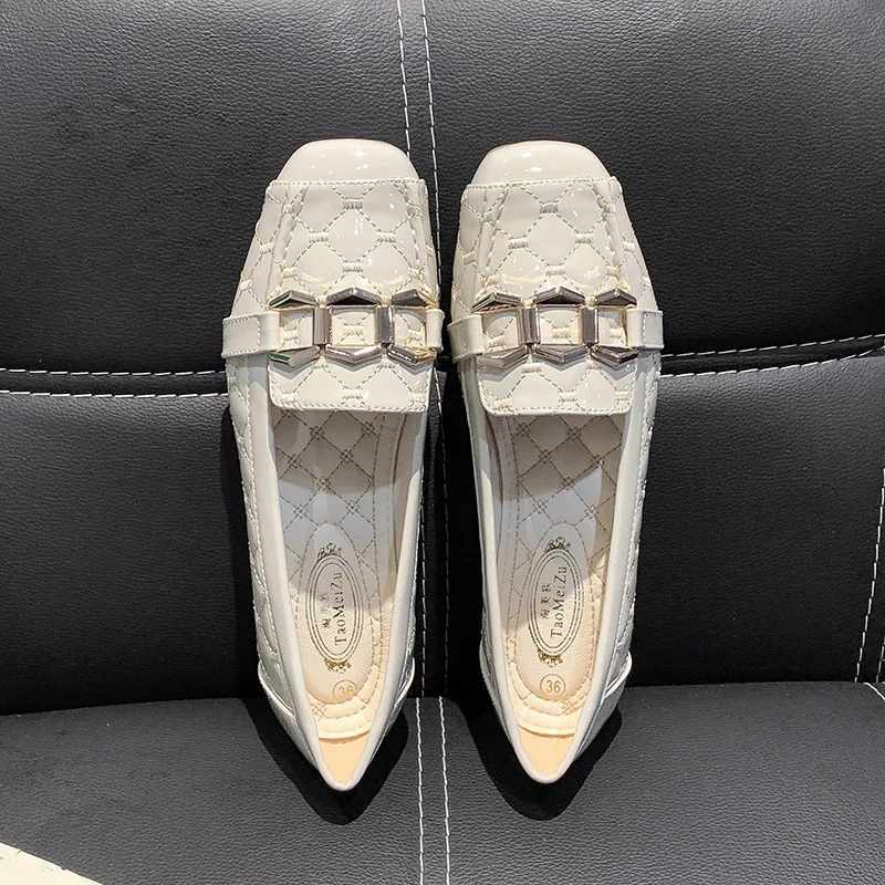 New Women Flat Shoes 2023 Casual Fashion Slip-on Ballerina Woman Flats Patent Leather Loafers Ladies Spring Autumn Lady Footwear 4