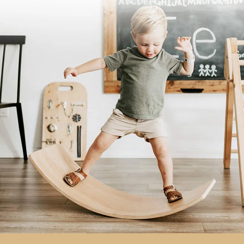 Balance Board in legno curvo per bambini altalena Yoga