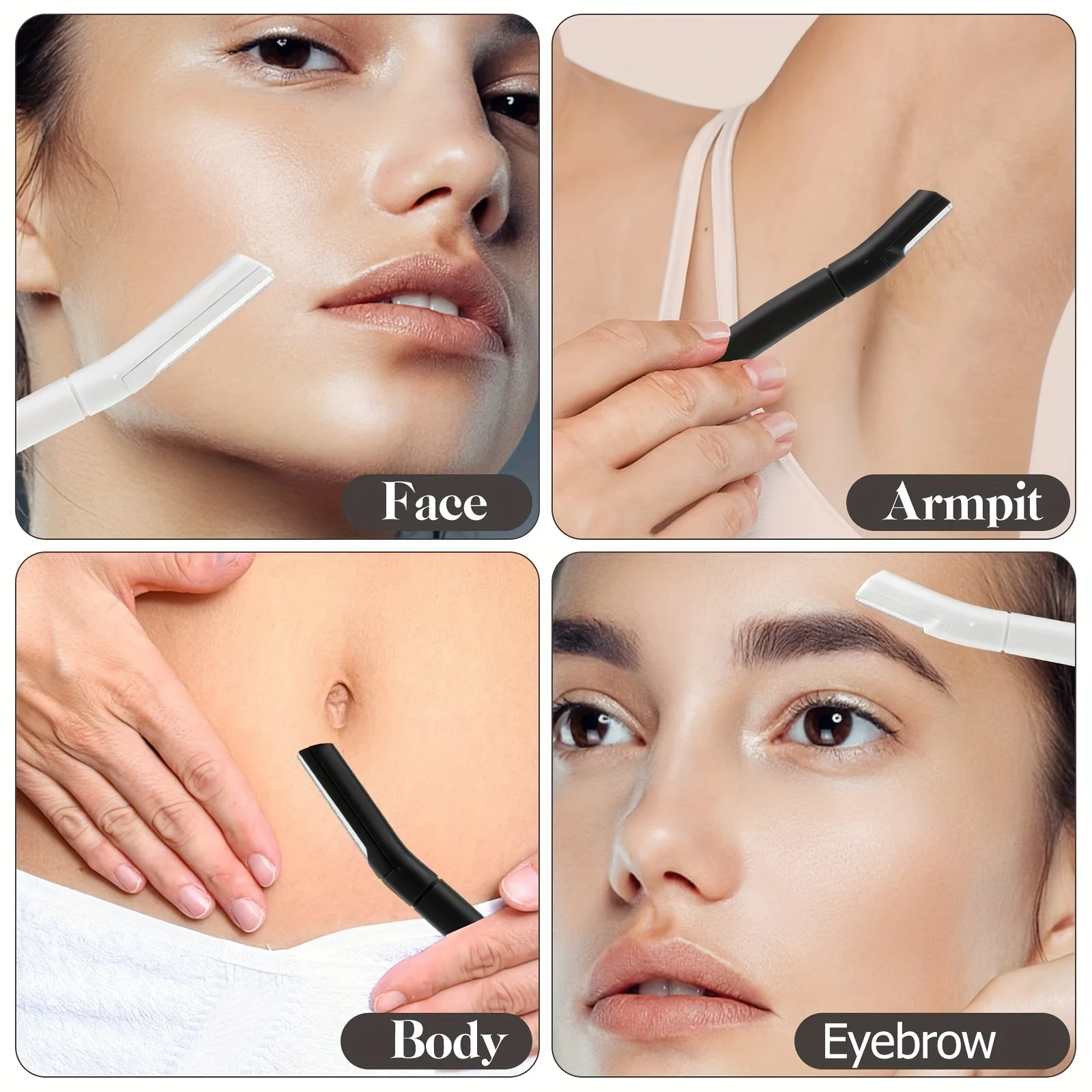 Eyebrow Trimmer Set Safe Eyebrow Trimmer Makeup Tools Stainless Steel Eyebrow Scissors with Comb Hair Removal Shaver Eyebrows Shaping