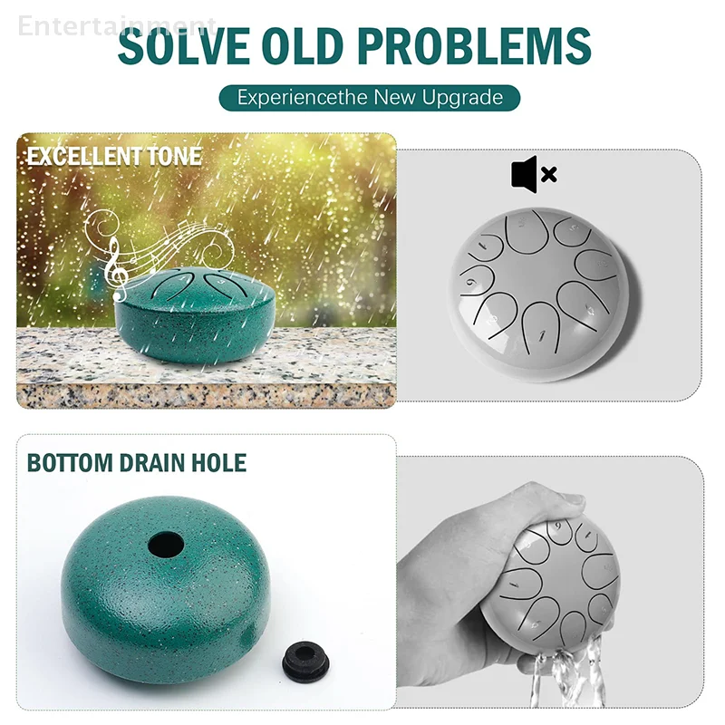 Rain Drum 6 Note Spirit Set Outside Garden Chakra