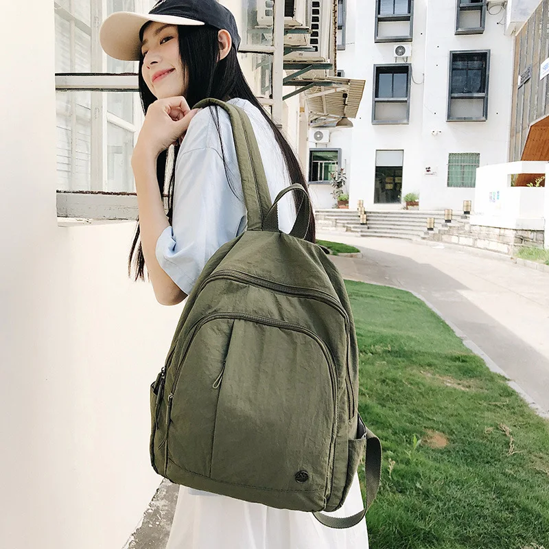 حقيبة ظهر كاجوال للنساء خفيفة الوزن ومقاومة للماء للسفر، حقيبة نسائية ذات سعة كبيرة، حقيبة ظهر مدرسية للبنات في الكلية