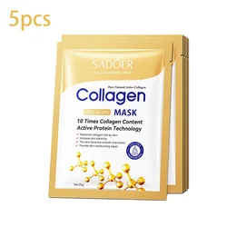 SADOER Collagen Firming & Moisturizing Face Masks - Repair & Brighten Skin Care Sheets (5pcs)