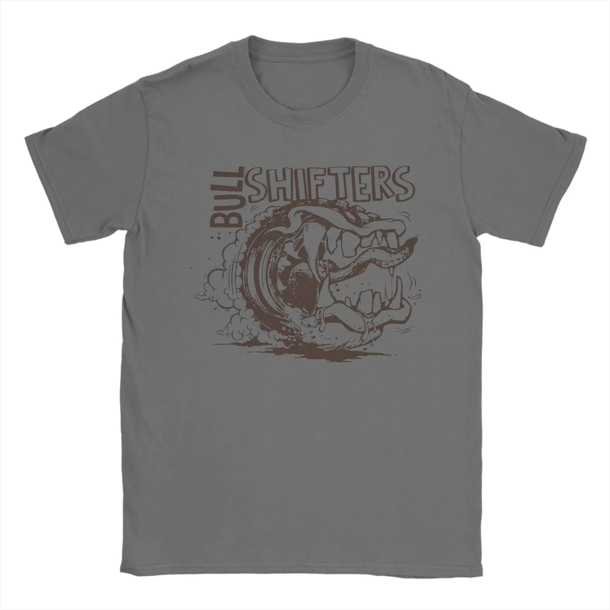 Vintage Bull Shifter Men's Cotton Graphic T-Shirt - Short Sleeve O-Neck Summer Tee