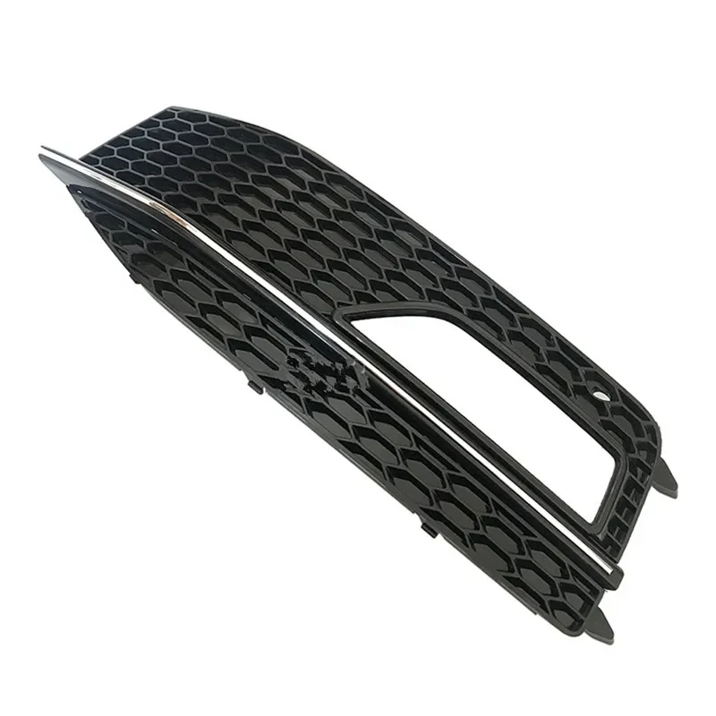 

Custom for Audi A4L B9 S4 Sline Sport 2013-2016 Front Lower Bumper Fog Light Grille Cover Frame Daytime Running Light