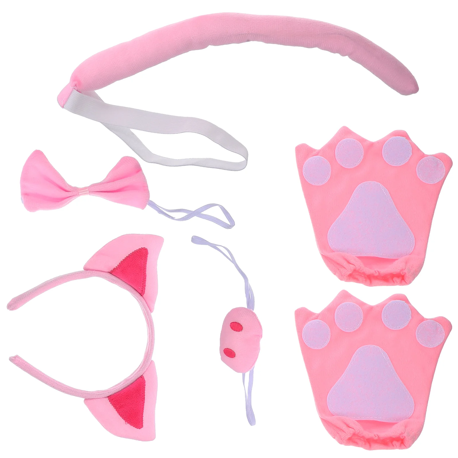 

Halloween Animal Costume Props Donkey Lion Rabbit Ear Headband Nose Bowtie Fake Tail Nose Party Cosplay Props