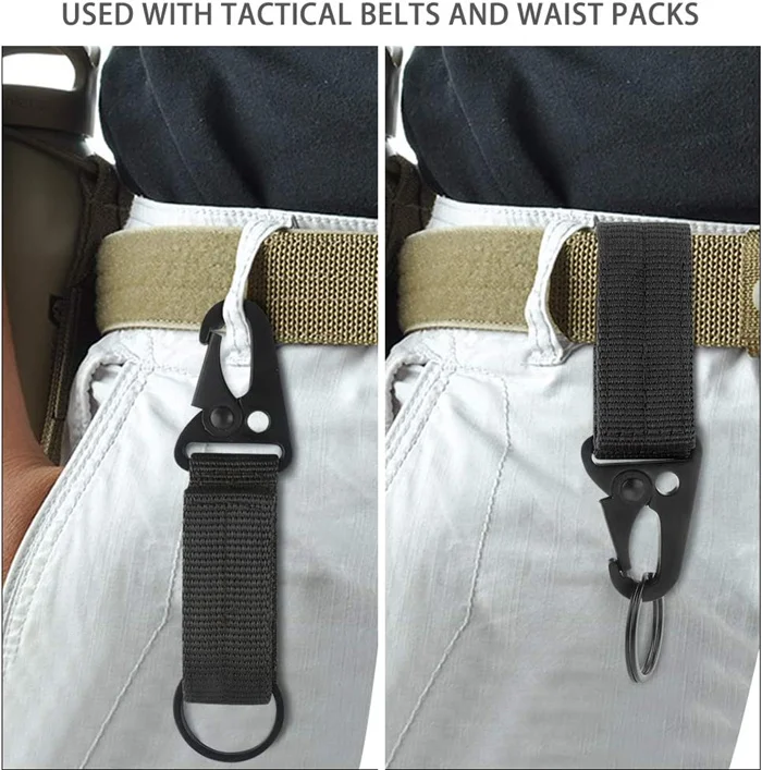 3pcs Tactical Belt Keeper with Key Clip for Duty Gear Belt Key Holders