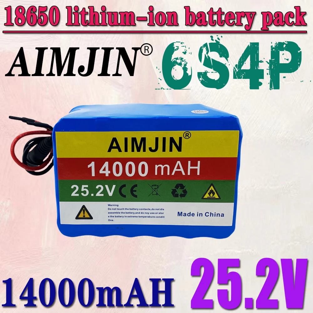 

14000mah 25.2V Lithium ion Rechargeable Battery 6s4p Electric Bicycle Moped/Electric/18650 Battery Pack bms