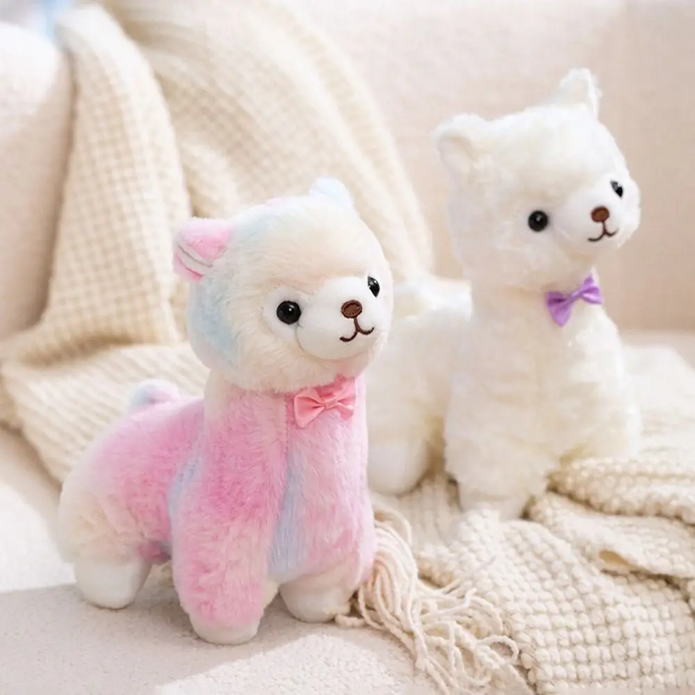25cm 사이즈 알파카 봉제인형 부드러운 소재 화려한 디자인 봉제 동물 스탠딩 자세 귀여운 스타일 마스코트 양 인형