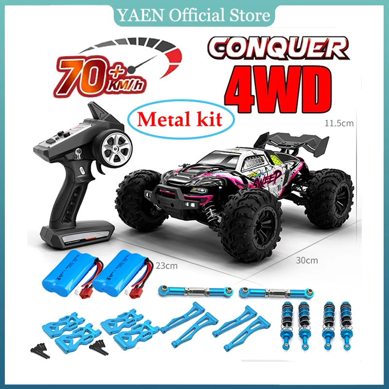 

1:16 75KM/H or 50KM/H 4WD RC Car with LED Remote Control Cars High Speed Drift Monster Truck for Kids Vs Wltoys 144001 Toys