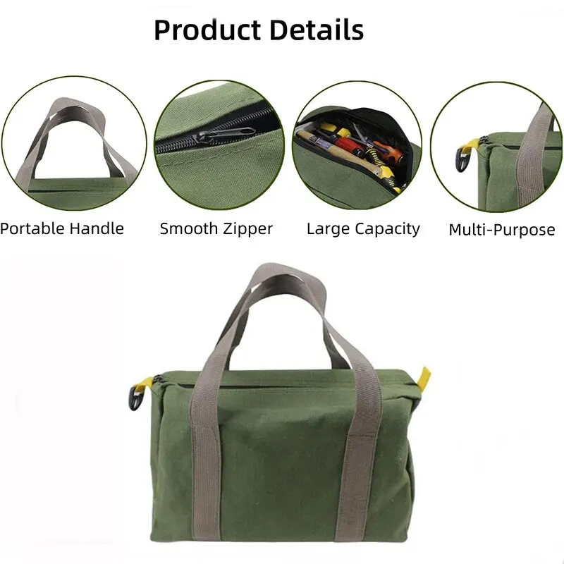 Maintenance Tool Bag Large Capacity Portable Strong Durable Water Proof Multifunctional Storage Portable Canvas Tool Bag 1PC 5