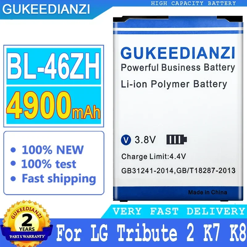 

BL-46ZH BL46ZH 4900mAh Mobile Phone Battery For LG Leon Tribute 2 K7 K8 LS675 D213 H340 L33 X210 BL 46ZH Smartphon Batteries