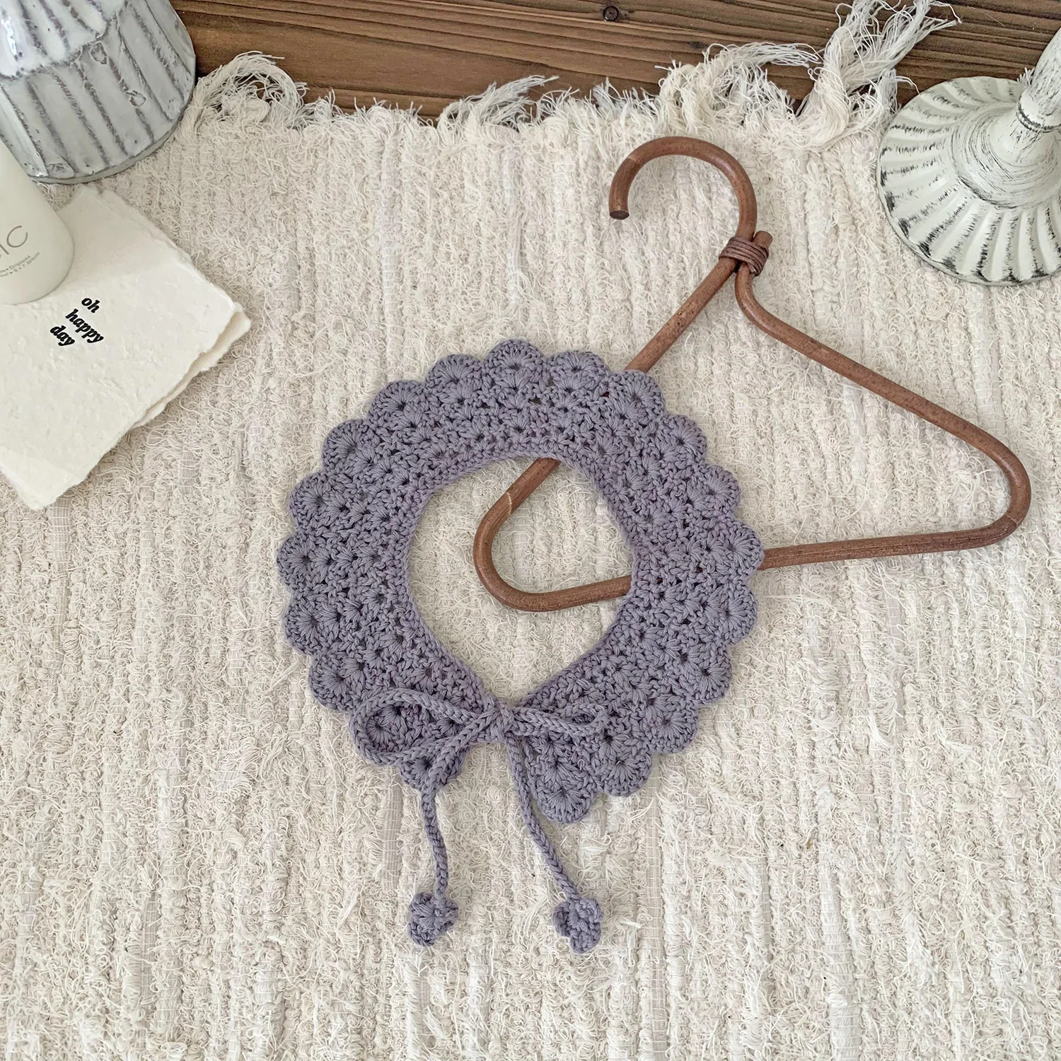 Kids Crochet Collar Toddler False Collar Children Clothes Accessory Cotton
