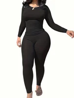 Women Clothing Long sleeves  and Leggings Set Exercise wear 2 Piece Set Women - Image 5