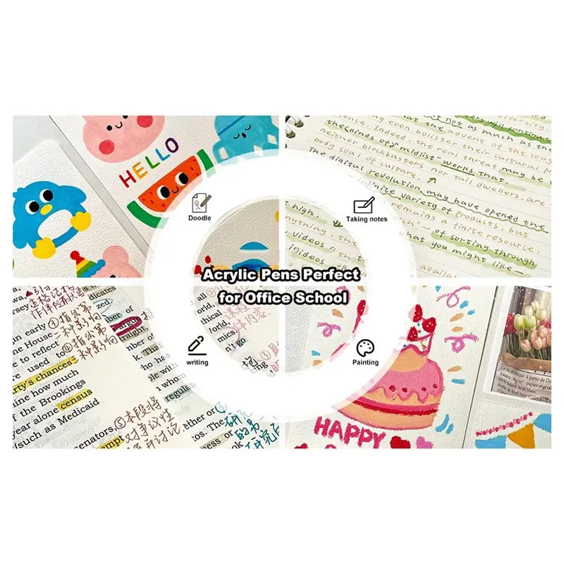 A56P-향기나는 라바 젤 펜 세트, 3D 아크릴 젤 펜, 낙서용 컬러 젤 펜, 낙서, DIY 프로젝트, 공예 예술용
