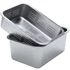 304 tray stainless steel Storage Trays leak plate hole Mesh Strainer Colander wash vegetable basin drying water filter basin lid 2