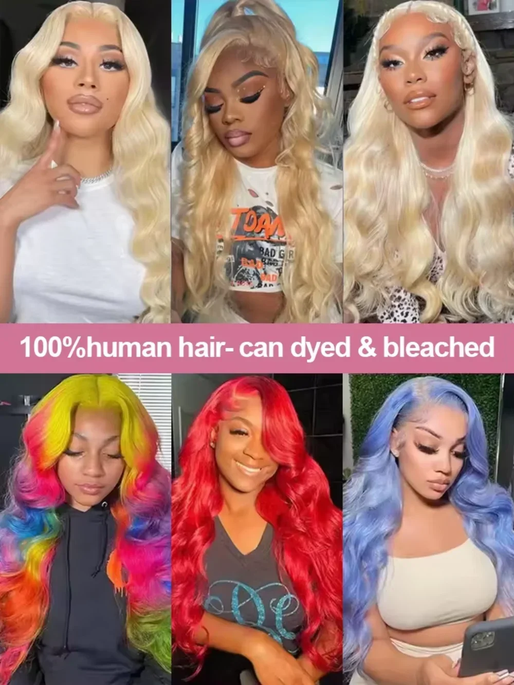 13x4 Lace Full Front Body Wave 613 Honey Blonde 13x6 HD Lace Frontal Human Hair Wig Preplucked 220% 46 Inch Wigs for Women