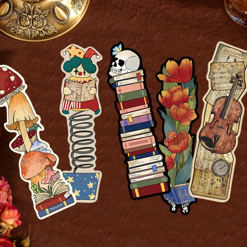 Retro Reading Bookmark 30Pcs Collection DIY Decoration Student Reading Marker bookmarks stationery supplies