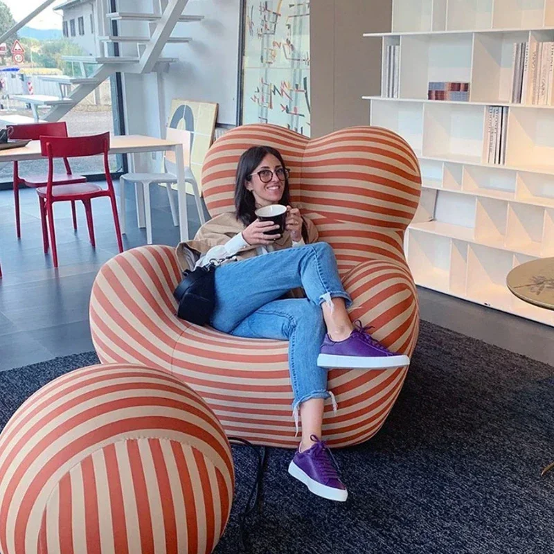 

Modern, minimalist, creative living room, leisure embroidered ball chair, mother's embrace, internet