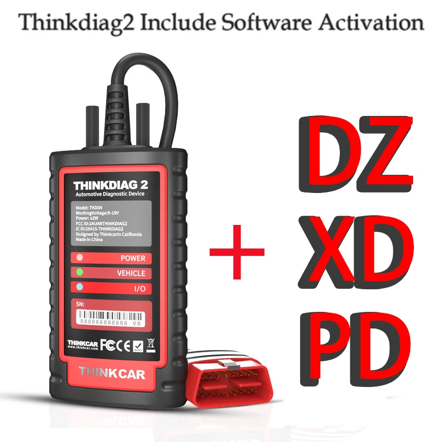 오리지널 Thinkdiag 2 모든 시스템 진단 도구, CAN FD 프로토콜 지원, Thinkdiag 2 활성화 포함