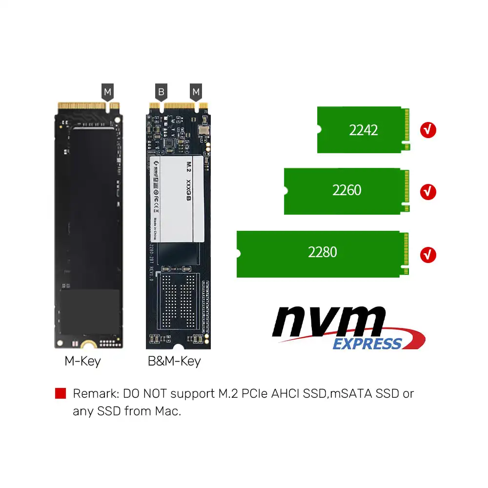 UNITEK-  M2 ŷ ̼ USB 3.2 Gen2 10Gbps USB-C PCIe NVMe M.2 SSD UASP Ʈ ŷ ̼ ( Ŭ )