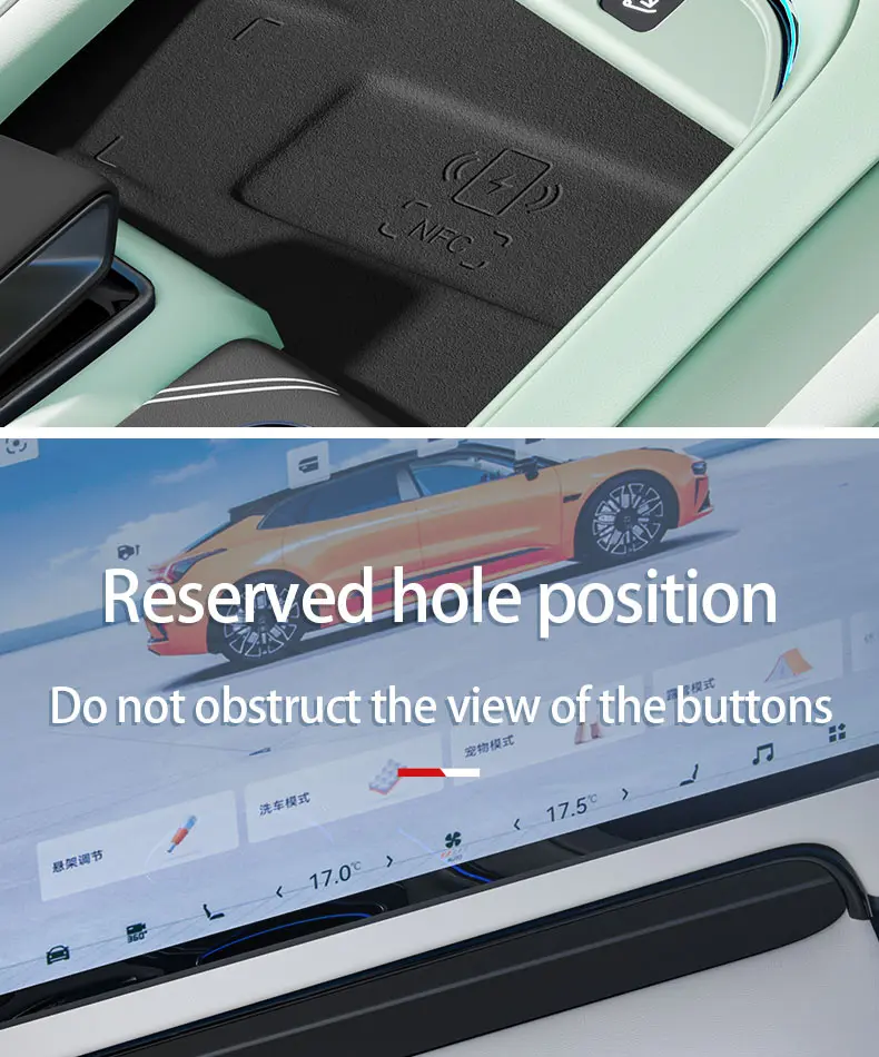 Central control button pad For ZEEKR 001 2024 2025 2023 silicone pad Scratch res