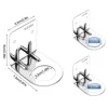 Wall Mounted Shower Gel Bottle Holder Stainless Steel Soap Shower Gel Organizer Shelf Adhesive Liquid Rack Soap Shelves Rack 6