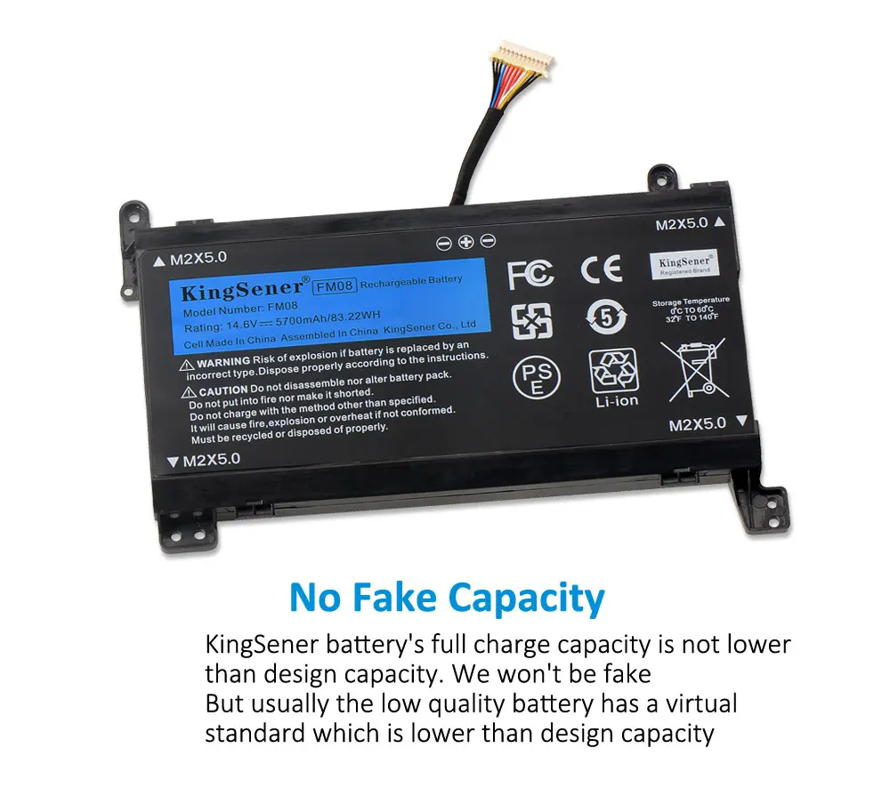 Bateria do Portátil de Kingsener 14.6v 83.22wh 5700mah Fm08 para hp Omen 17-an013tx 17-an014tx Tpn-q195 Hstnn-lb8b Tpn-q1958922753 - Imagem 3