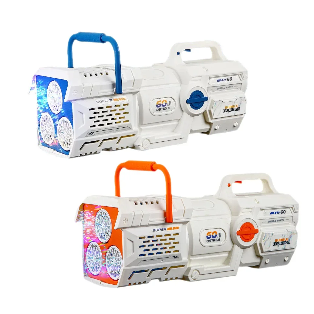 60 Holes Electric Bubble Gun Automatic Bubble Machine Soap Bubble Maker Outdoor Wedding Party Toys for Kids