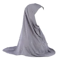 70*60cm Beaded Rhinestone Hijab Instant Scarf Muslim Women One Piece Amira Islamic Prayer Hijabs Shawls Wrap Turban Pull On Made