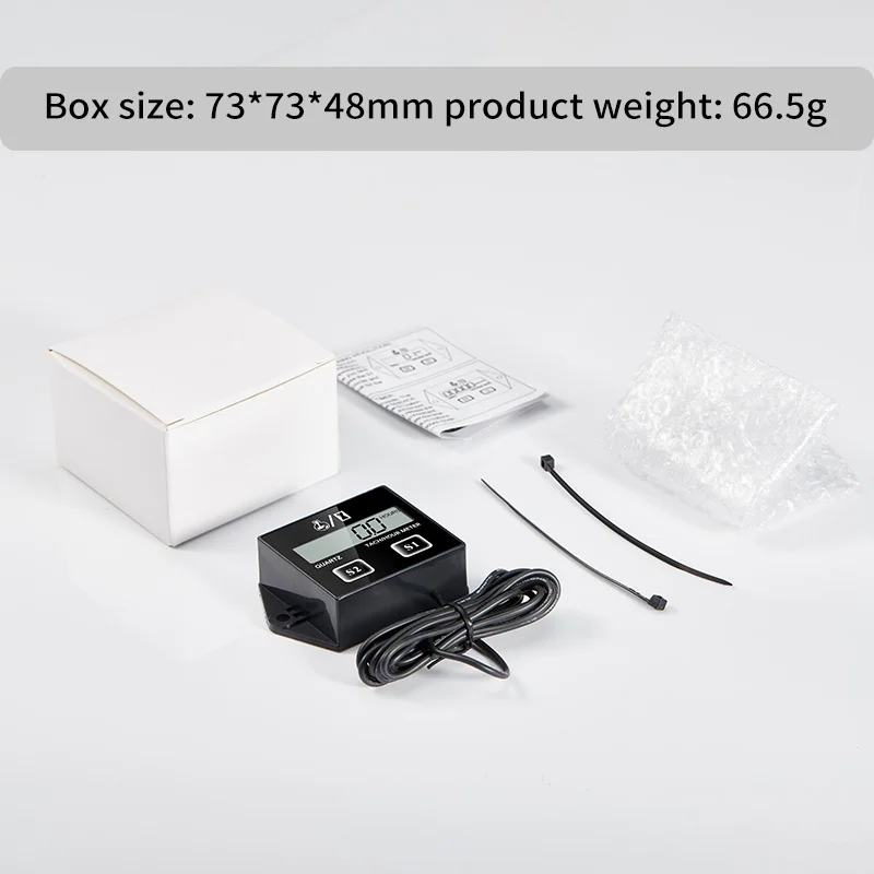 Engine Tachometer Tachometer Gauge Tachometer Meter Engine Hour Meter ZSB-01Motor Speedmeter Engine Hour Meter Tachometer Gauge RPM LCD Display For Gasoline 2/4 Stroke Boat Motorcycles Chainsaw