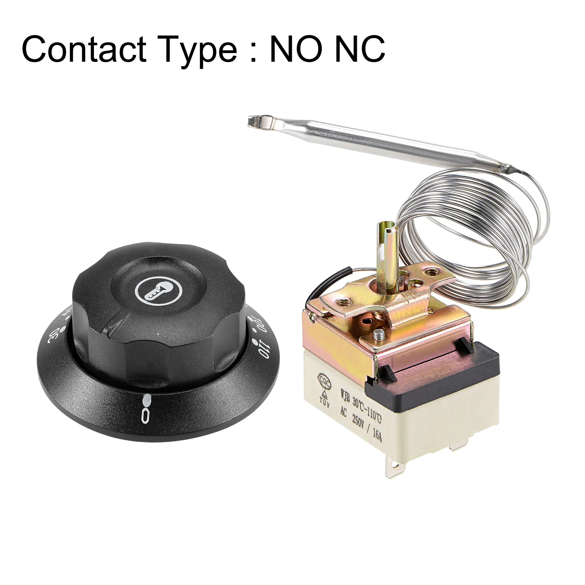 Uxcell 1NO 1NC 250V 16A 30-110C 0-300C 50-400C 온도 제어 스위치 오븐 냉장고 히터 용 모세관 온도 조절기