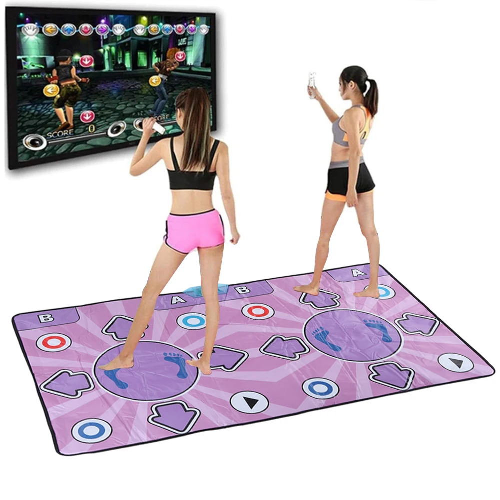 Double Users Dance Mat Game with Wireless Controller Musical Dance Mat 100 Music 60 Sensory Games Plug And Play for TV Computer