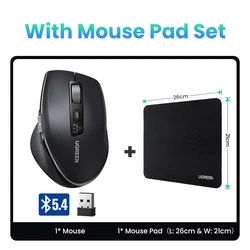 UGREEN Hyper - Fast Scroll Ergonomic Wireless Mouse (With mouse pad)