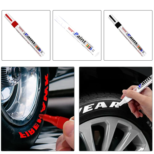 방수 자동차 타이어 트레드 타이어 페인트 펜 마커, DIY 아트 드로잉 펜 도구, BMW E46 E49 F30 F80 E36 E46 E93 E92 F34 F31 Z4 2