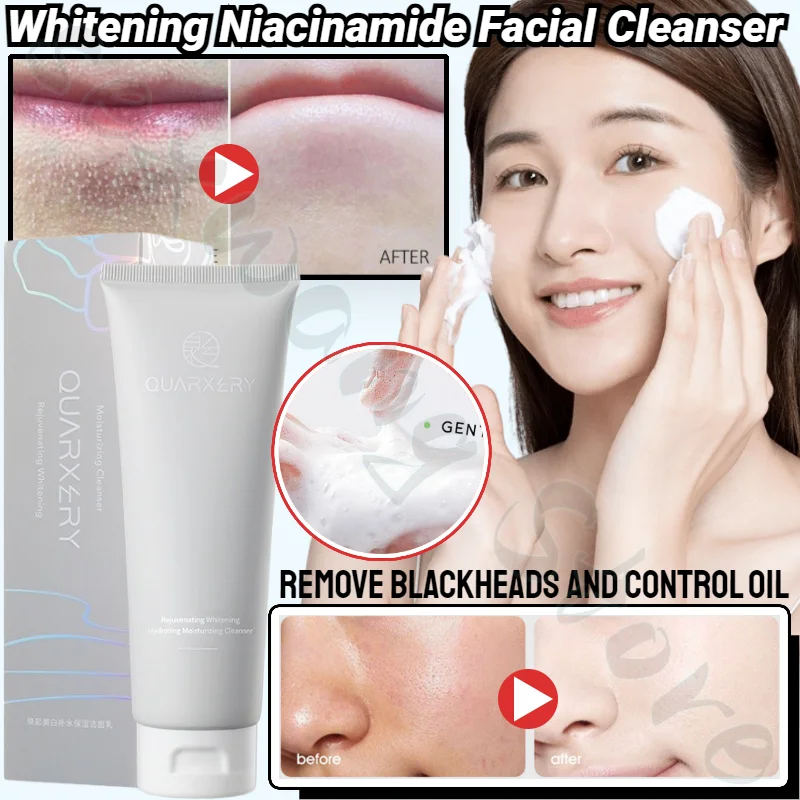 Niacinamide Whitening Facial Cleanser Deep Cleans Pores Grease and Blackheads Controls Oil Moisturizes and Shrinks Pores 100g