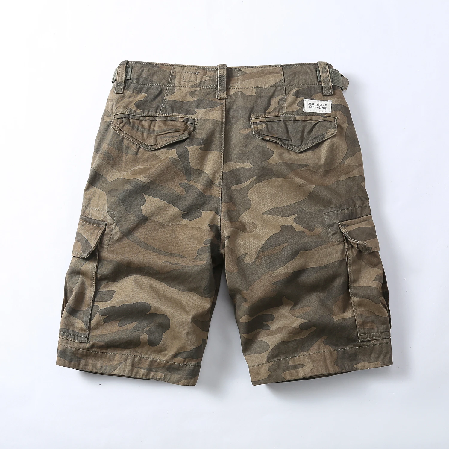Summer New Men's Camouflage Cargo Shorts Retro Multi Pockets Plus Size Loose Casual Shorts Beach Shorts Jogging Pants