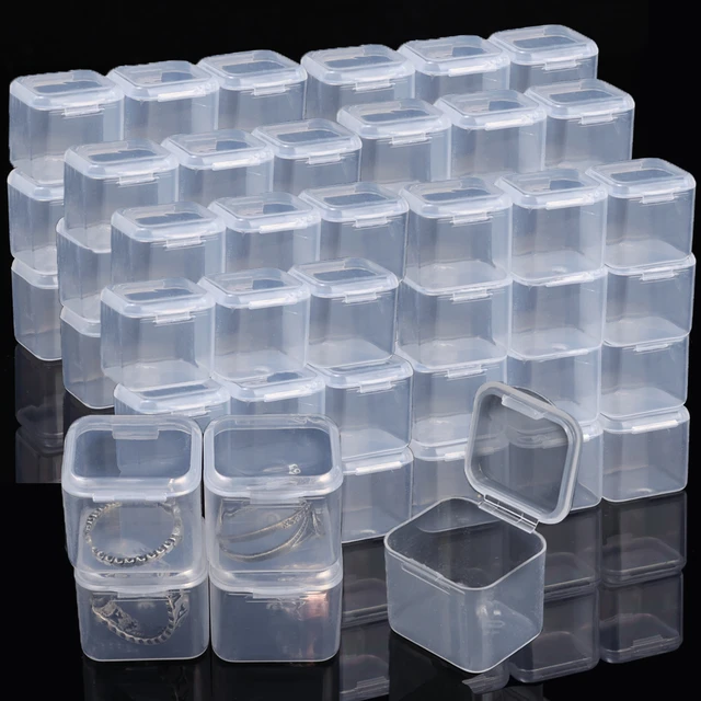 5-30Pcs Cube Mini Storage Box Clear Beads Jewelry Container Case Square  Plastic DIY Button Nail Art Packaging Portable Organizer - AliExpress