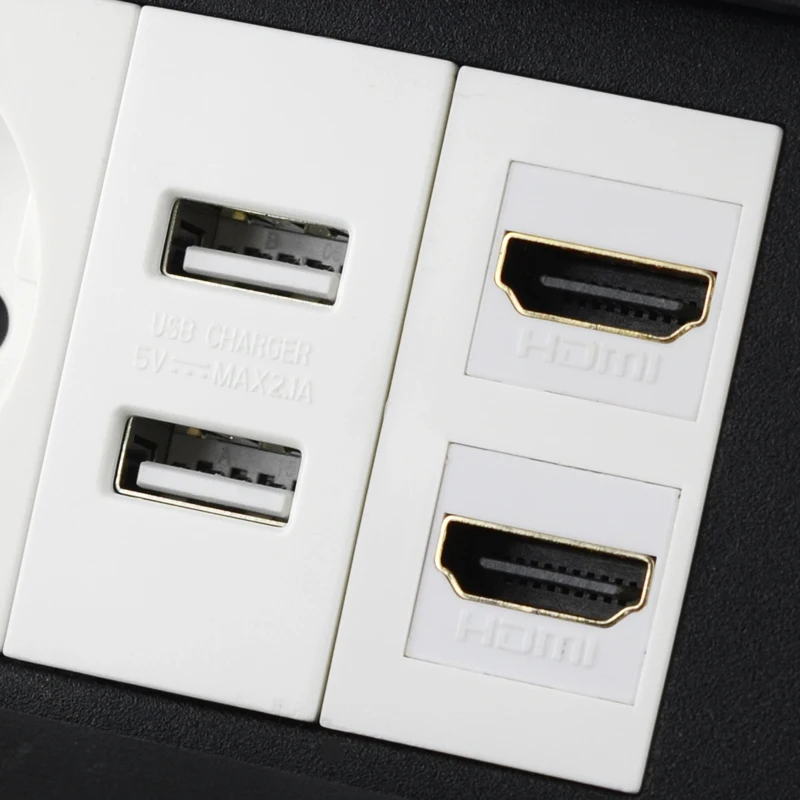 Concealed Multifunctional USB Type-C Pop-Up Outlet for Office and Meeting Room Countertops