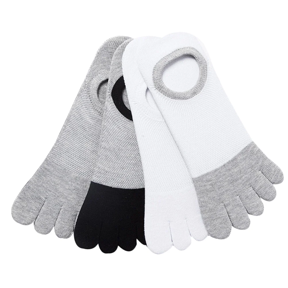 

4 Pairs Low Cut Toe Socks Breathable Toe Socks Shallow Mouth Socks for Daily