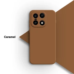Luxurious Soft Silicone Phone Case with Lens Protection and Internal Flocking Design for OnePlus 15 (Caramel)