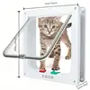 1 Pcs Pet Cat Door In Stock Dog Door With Two-way Entrance And Exit Screen Window Glass Acrylic Board Cat And Dog House 3