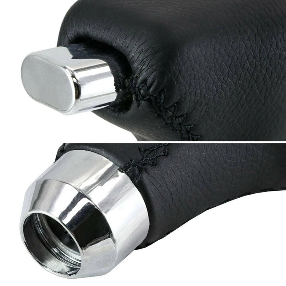 Pomello Leva Cambio Automatico In Pelle PU – Sostituzione Elegante E Facile Per Auto, Nero Lucido